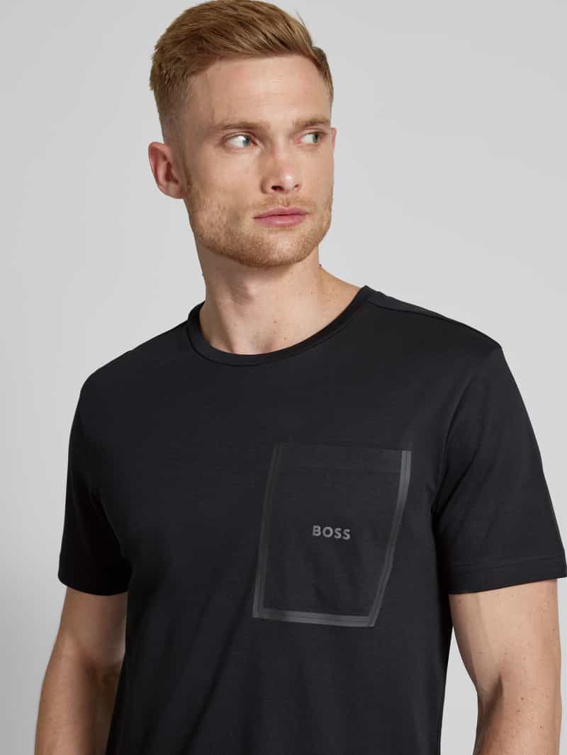 BOSS Green T-shirt met labelprint model 'Thilix'