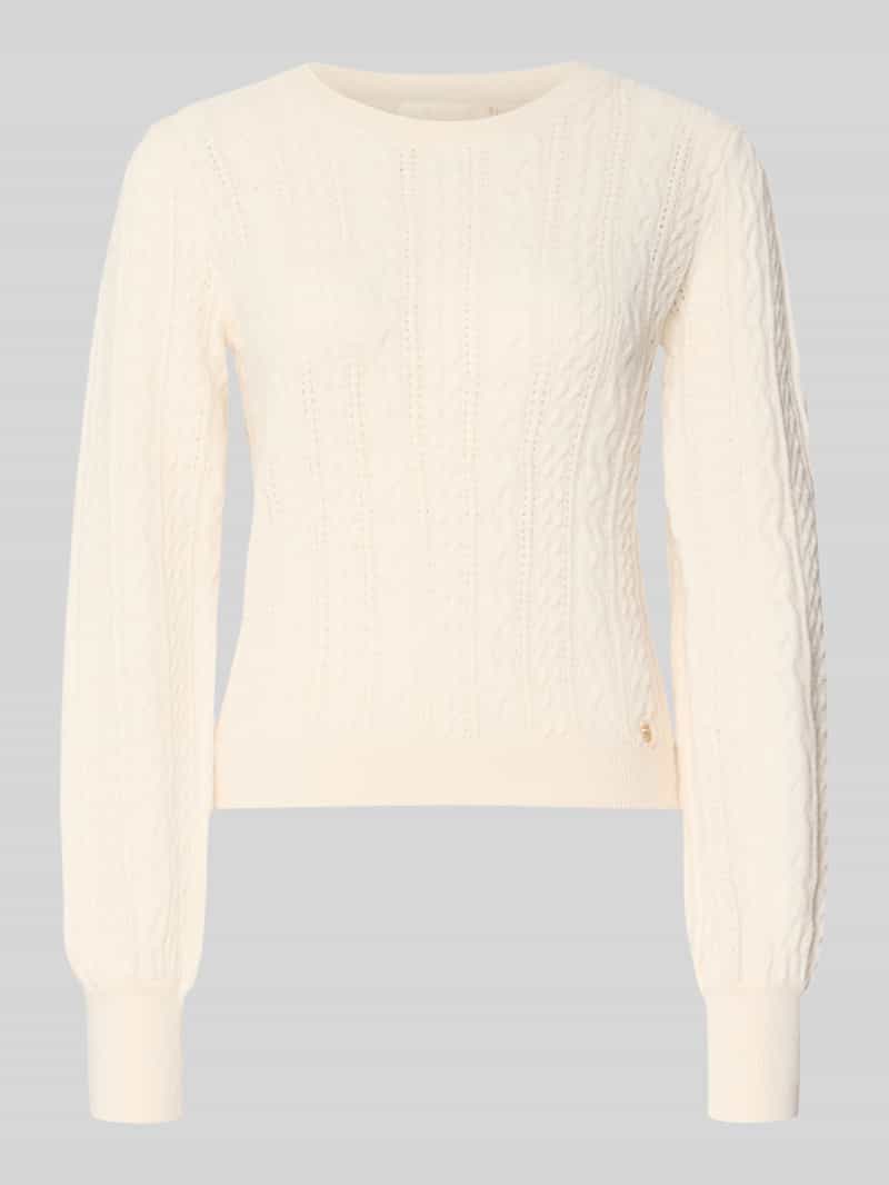 Guess regular fit gebreide trui met kabelpatroon