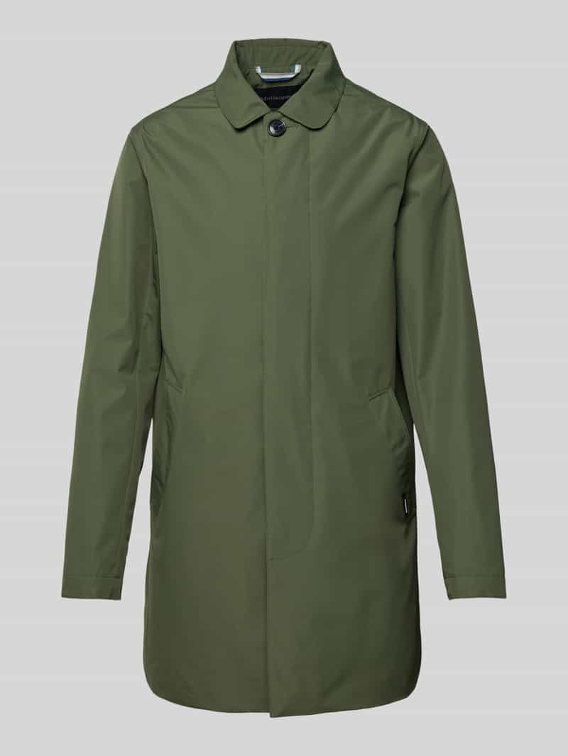 Matinique Lange jas met labeldetail model 'miles Mac'