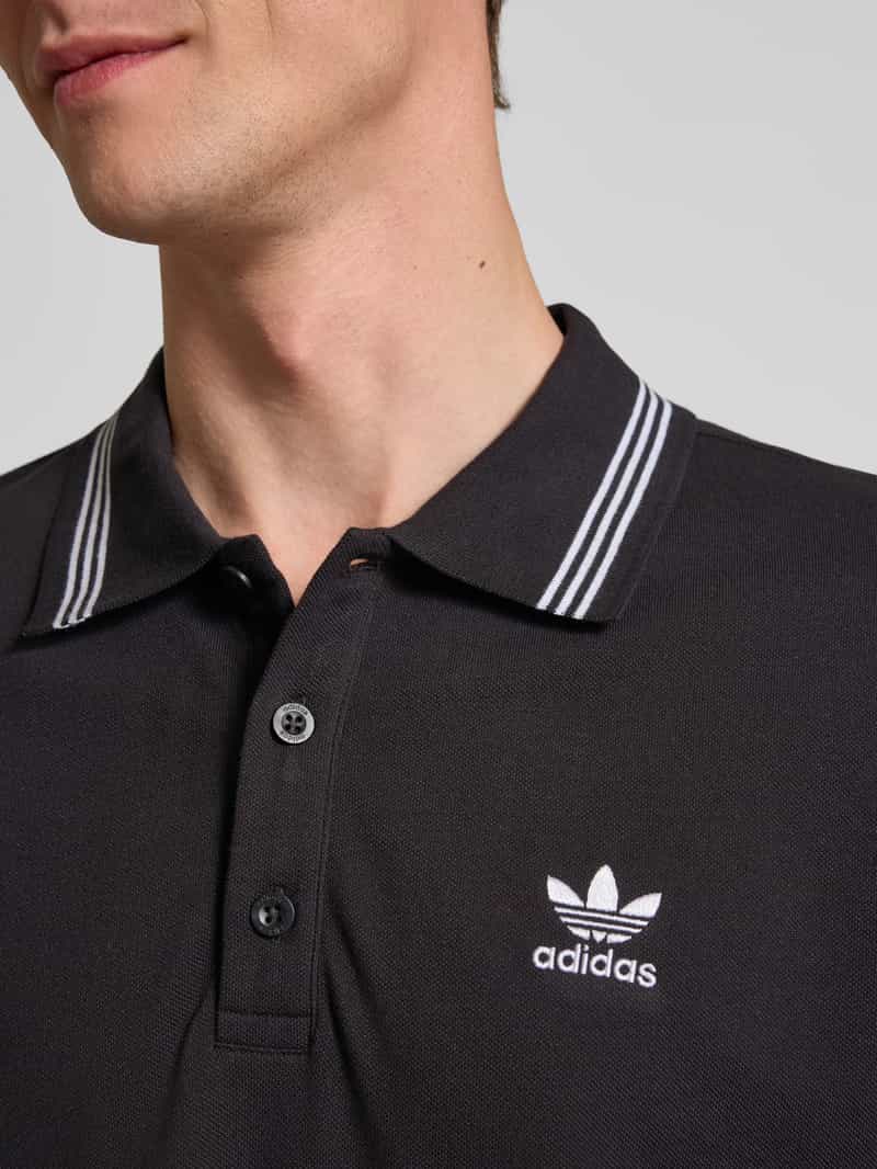 adidas Originals Loose fit poloshirt met labelstitching