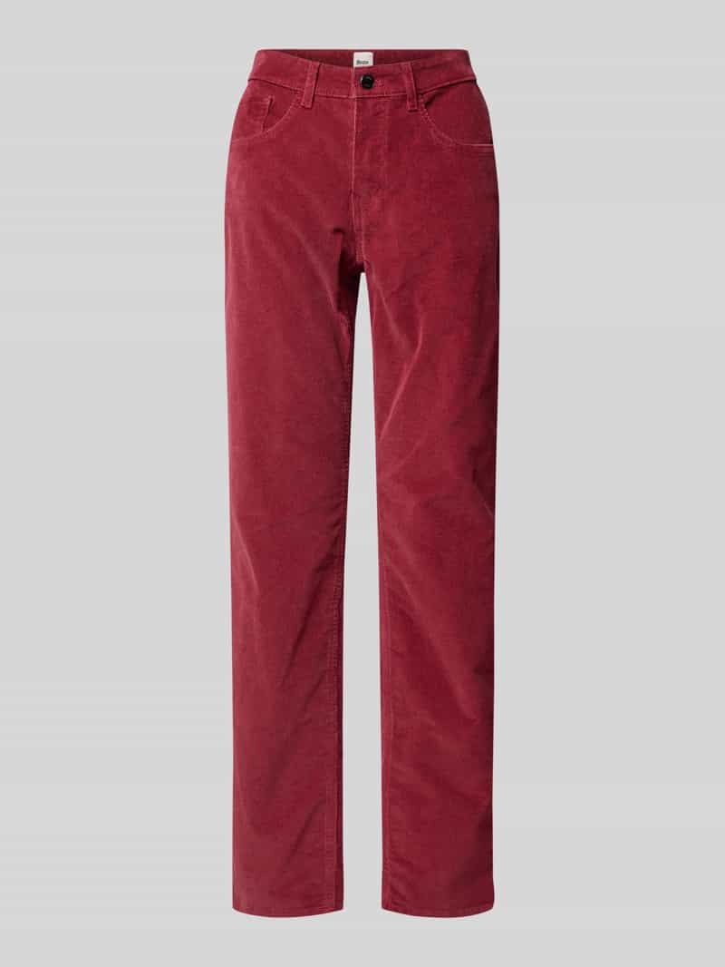 BRAX Slim fit corduroy broek in 5-pocketmodel model 'Carola'