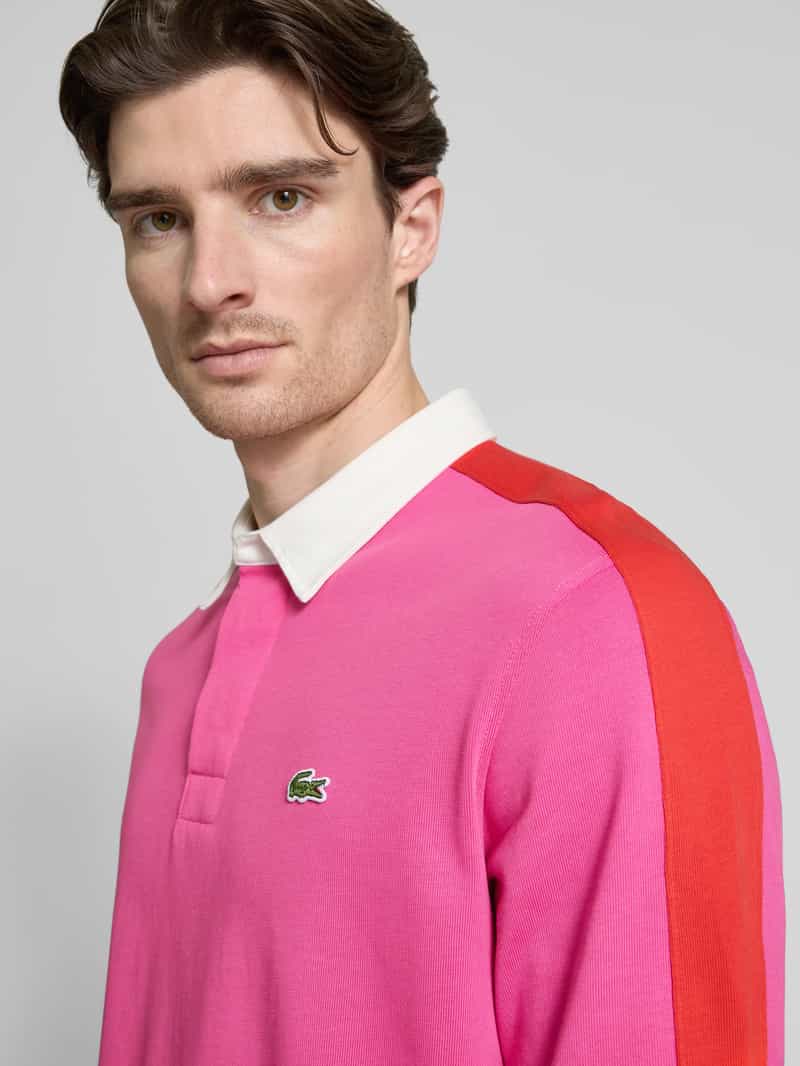 Lacoste Classic fit poloshirt in design met lange mouwen