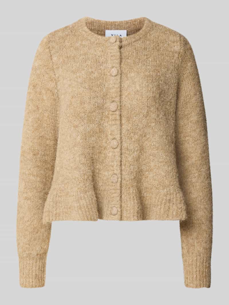 Vila Regular fit gebreid jack met wol model 'Bows'