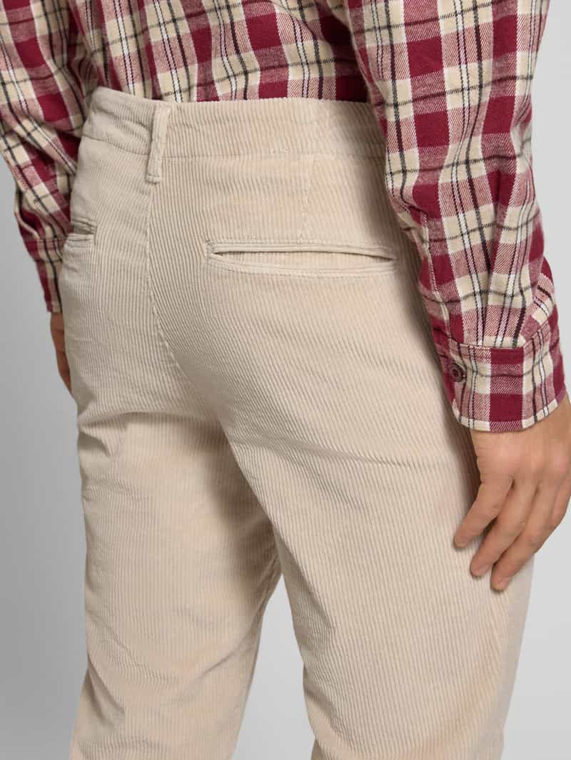 jack & jones Slim fit stoffen broek in ribcordlook model 'Marco'