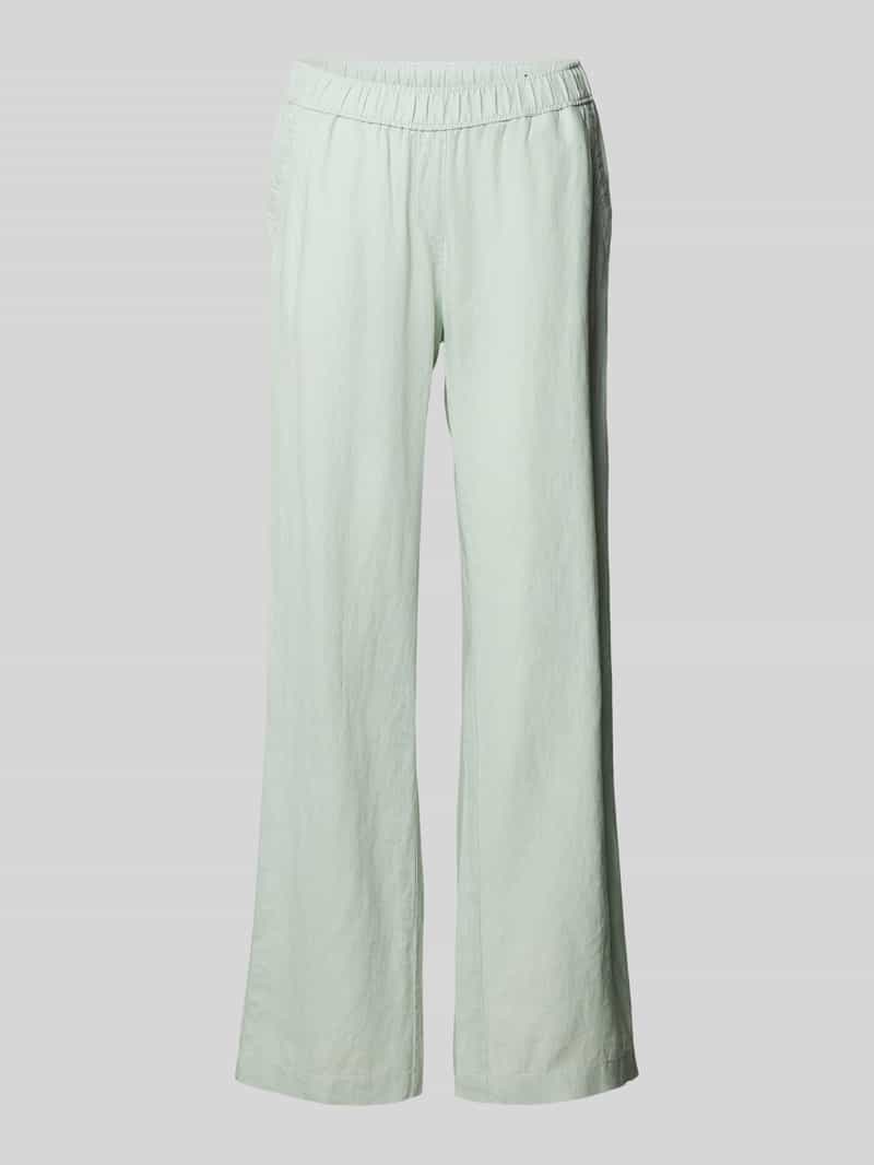 Regular fit linnen broek in effen design, model 'Summer' TONI