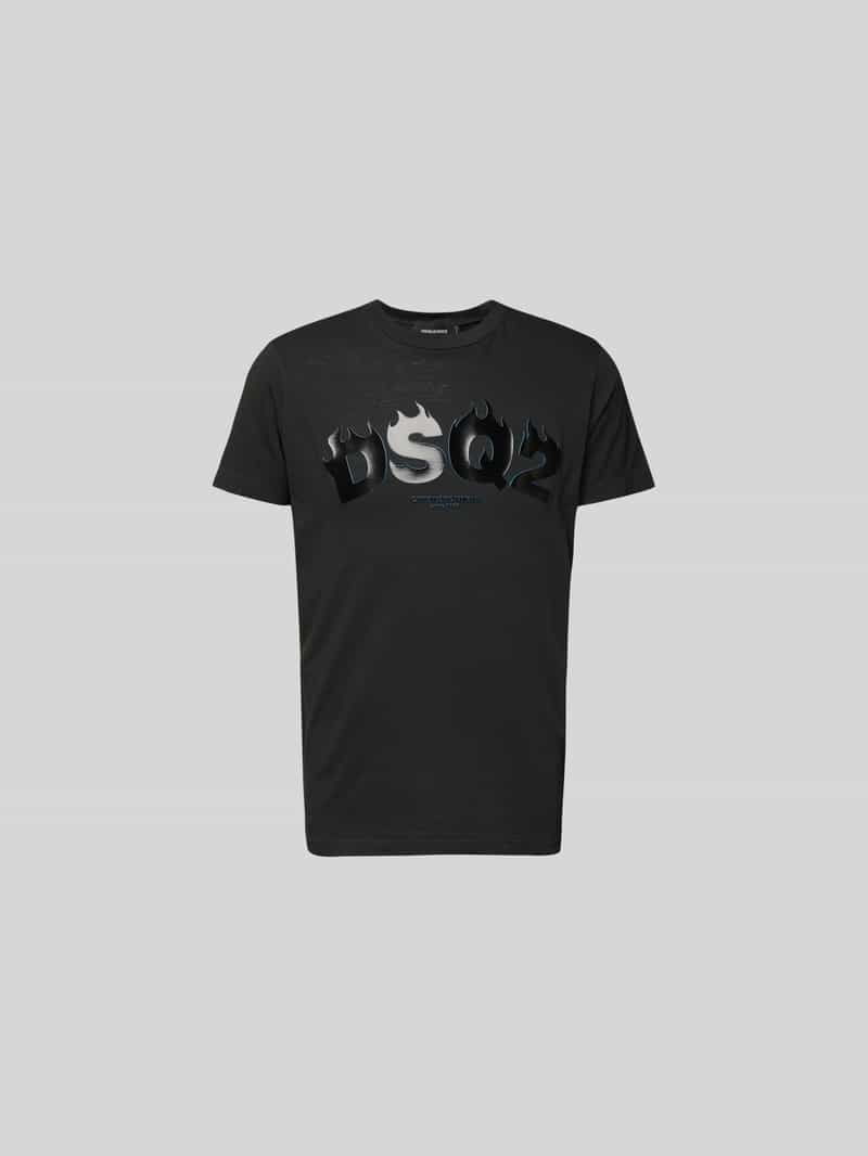 T-shirt met labelprint