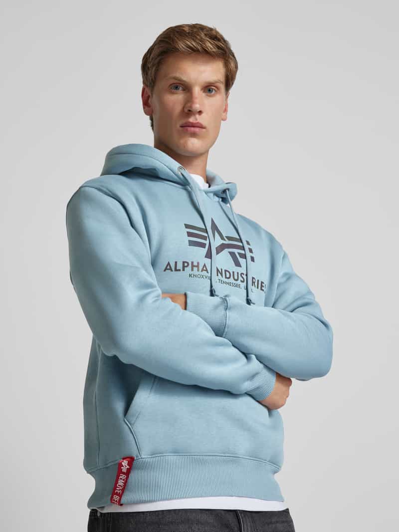 alpha industries Hoodie met labelprint