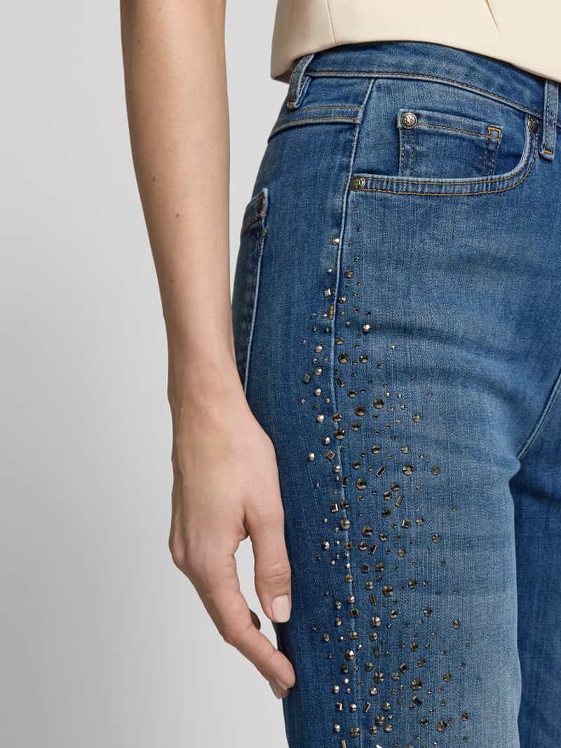 monari Straight leg jeans met studs