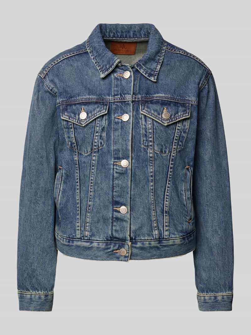 Lauren Ralph Lauren Truckersjack met paspelzakken op de borst model 'PAIZLEY'