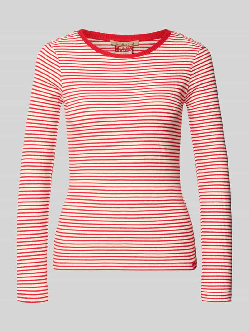 Smith and Soul Shirt met lange mouwen in riblook met ronde hals
