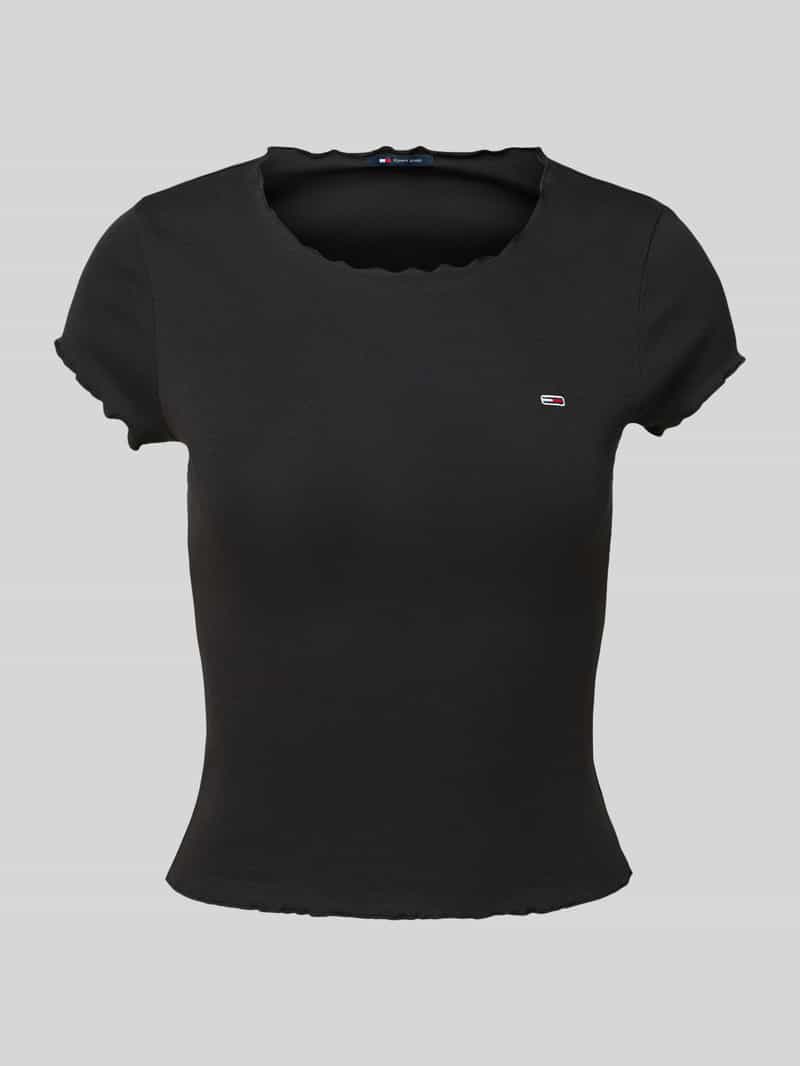 Tommy Jeans Slim fit T-shirt van een mix van katoen en elastaan