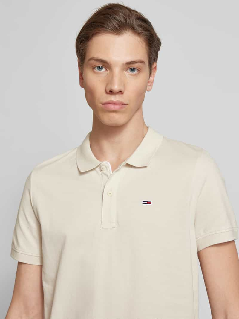 Tommy Jeans Slim fit poloshirt met logostitching