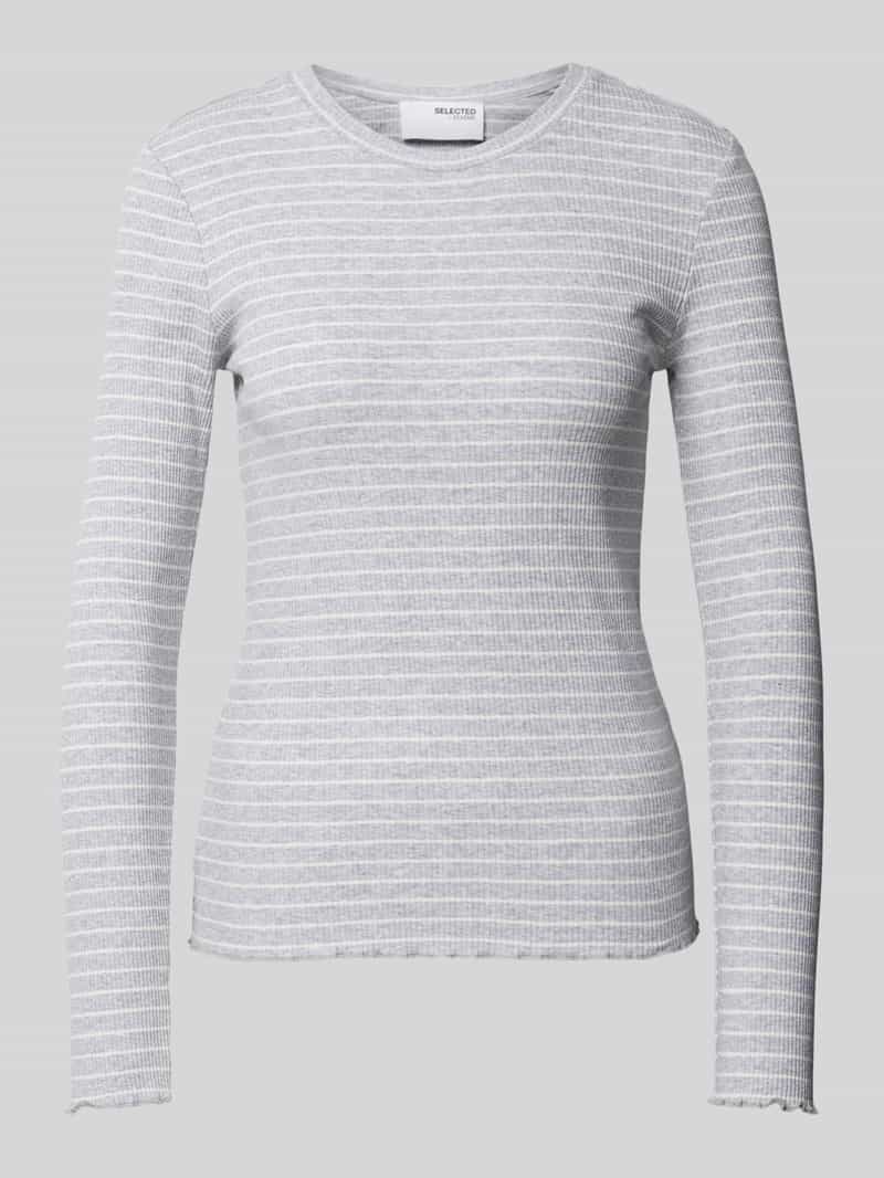 Selected Femme Shirt met lange mouwen en ronde hals model 'ANNA'