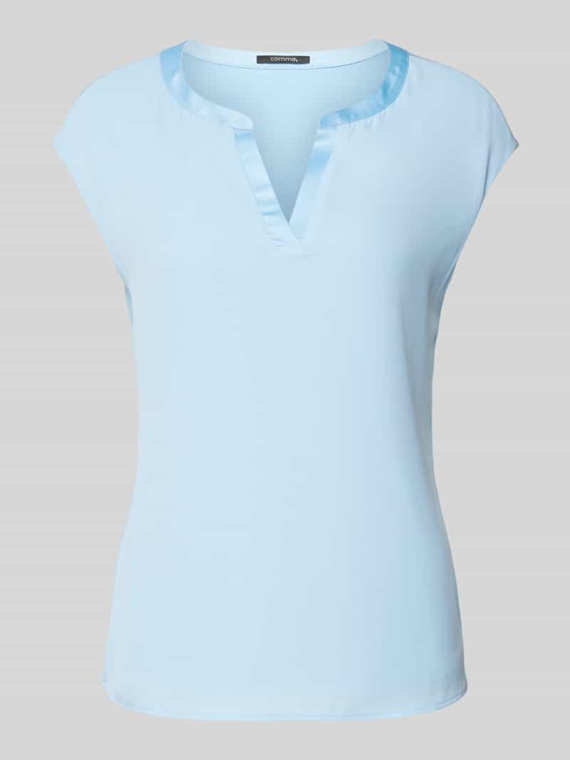 comma T-shirt van viscosemix met vleermuismouwen