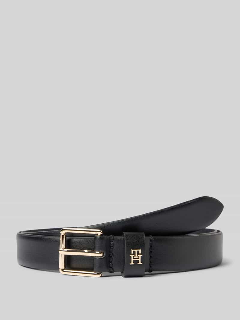 Tommy Hilfiger Leren riem met hoekige gesp