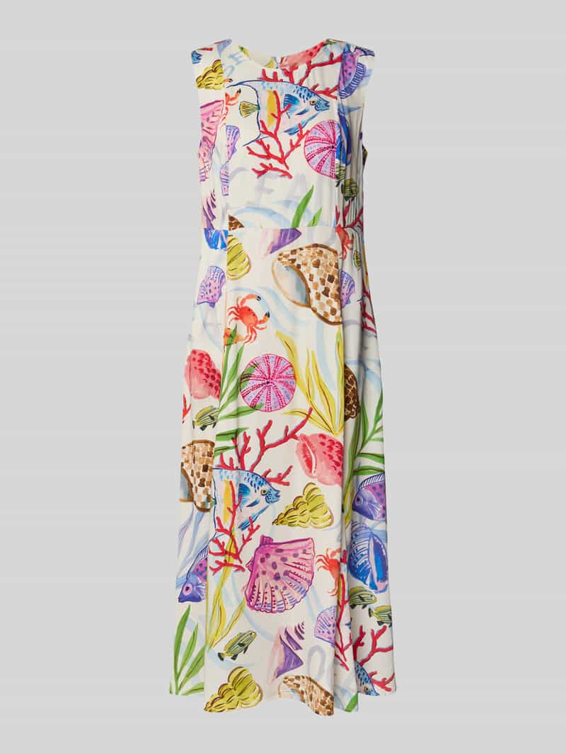 milano italy Midi-jurk van pure viscose