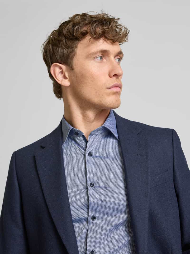 OLYMP No. Six Super slim fit zakelijk overhemd met structuurmotief model 'New York'