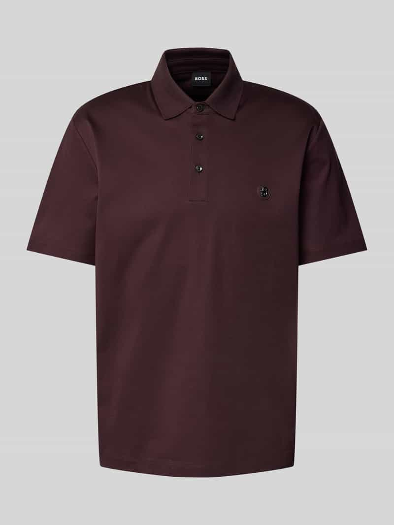 Boss Slim fit poloshirt met labelpatch, model 'Parris'