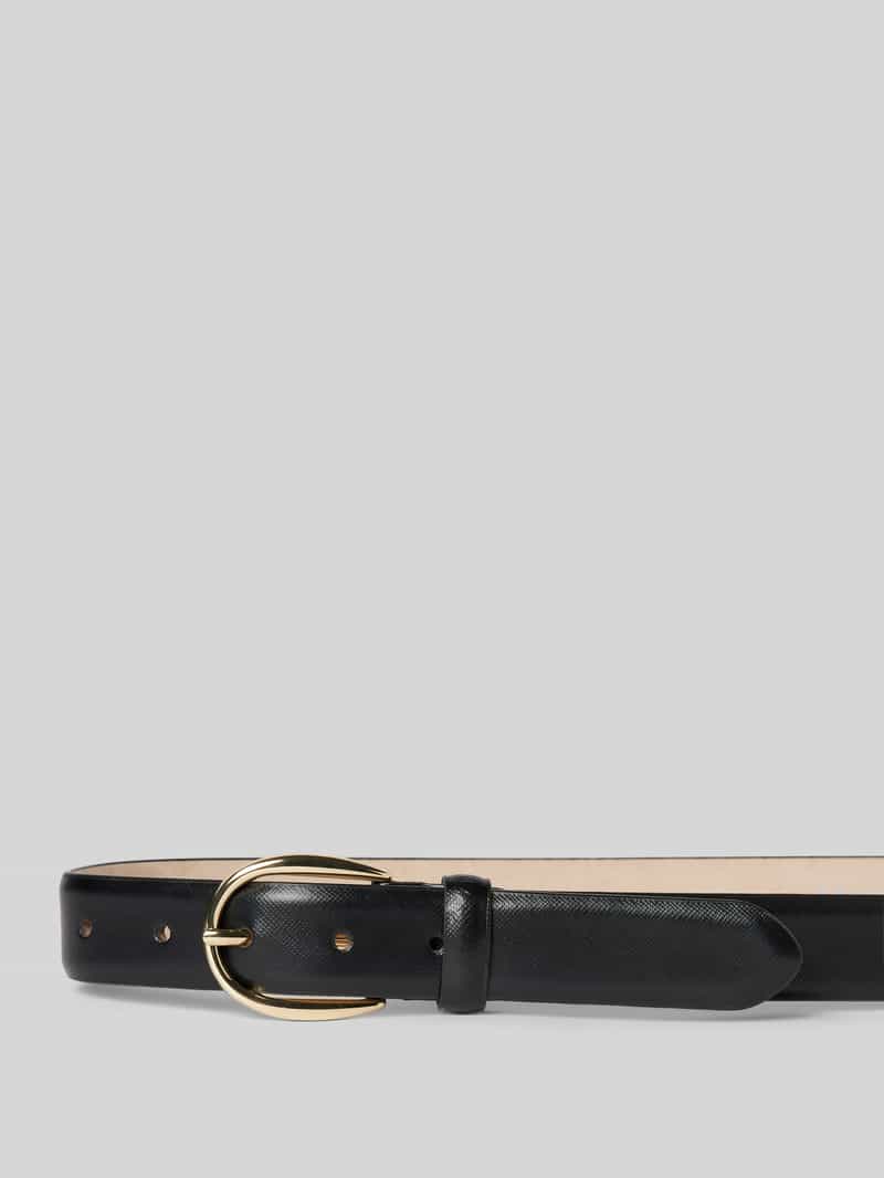Vanzetti Leren riem met labelapplicatie