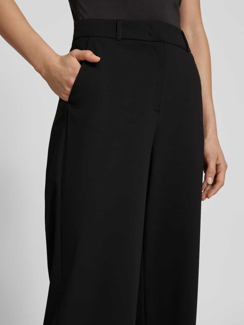 comma Straight leg stoffen broek met riemlussen