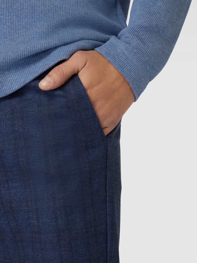 lindbergh Broek met fijn ruitmotief model 'Superflex'