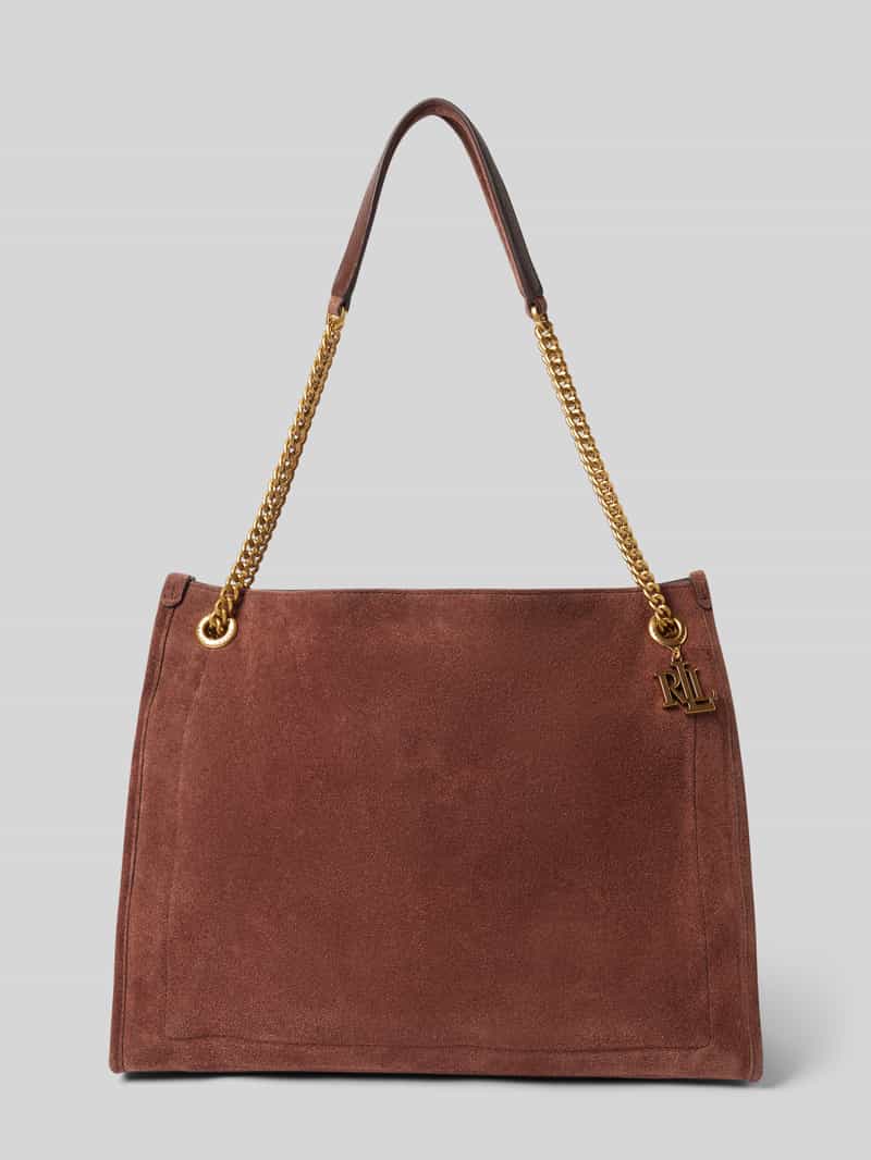 Lauren Ralph Lauren Shopper van runderleer met labelapplicatie