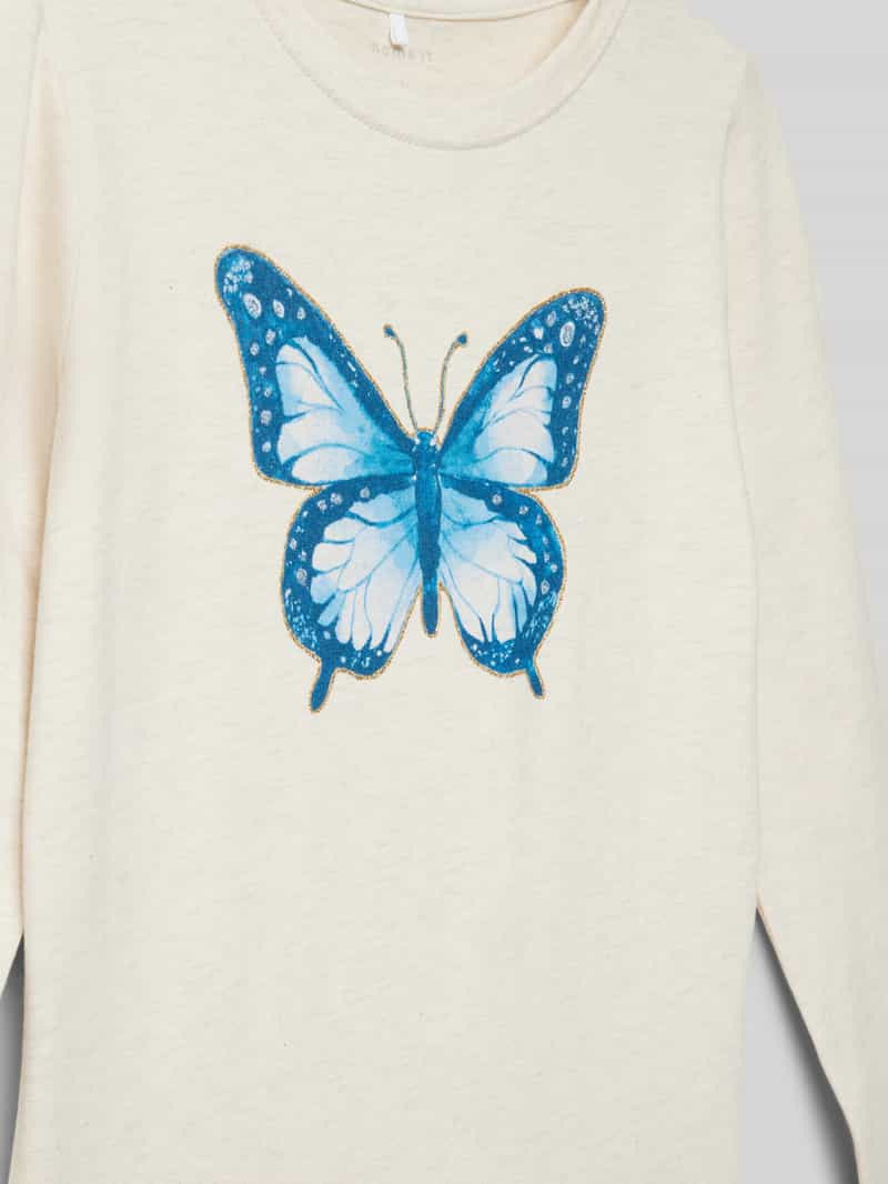 name it Shirt met lange mouwen en labelprint model 'DEMMI'
