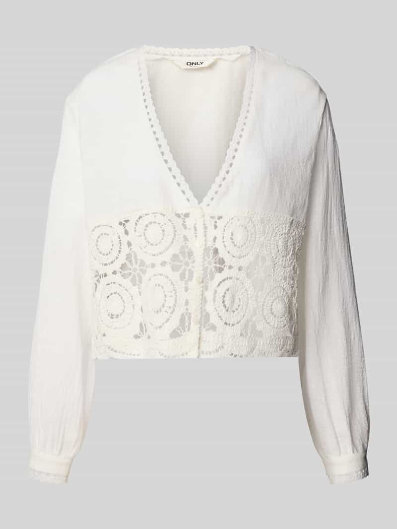 Only Boxy fit tuniek met gehaakte details model 'NADIA'