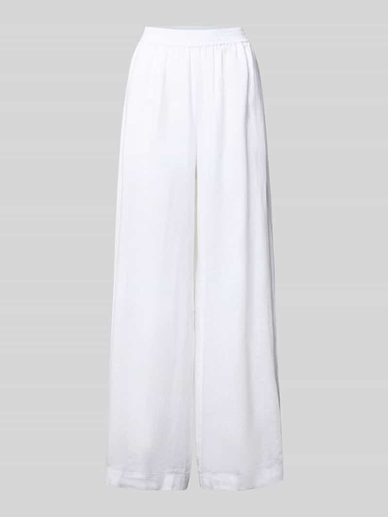 Boss Orange Relaxed fit linnen broek met elastische band model 'TOREANA'