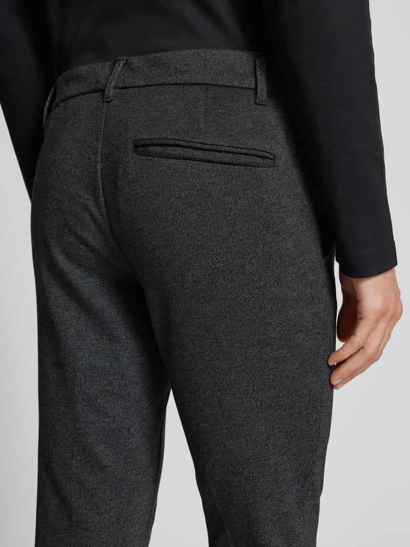Tom Tailor Denim Slim fit chino van jersey met vaste opgerolde pijpboorden