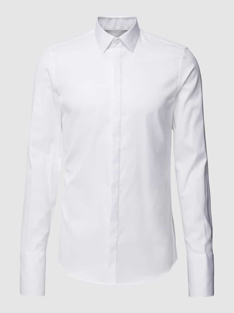 Jake*s Super slim fit smokingoverhemd met kentkraag