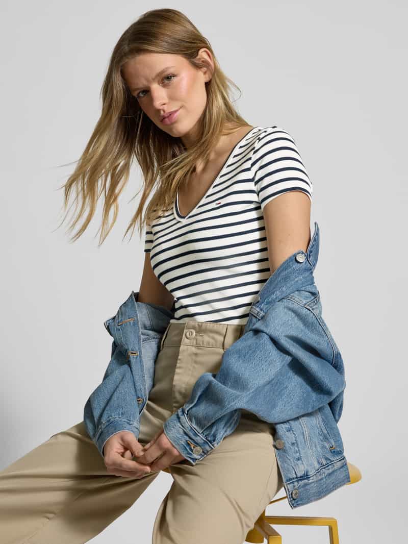 Tommy Jeans T-shirt met labelstitching