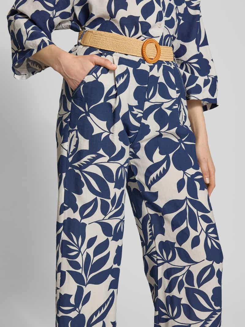 ZABAIONE Stoffen broek met elastische band en riem