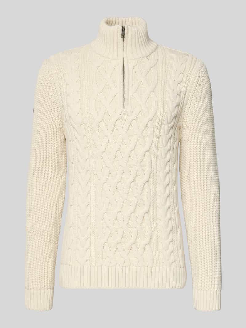 Superdry Gebreide pullover met ribboorden