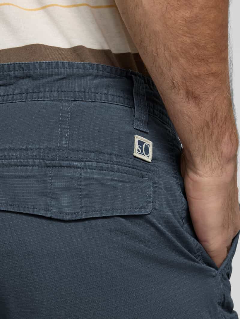 s.Oliver BLACK LABEL Relaxed fit bermuda van katoenmix