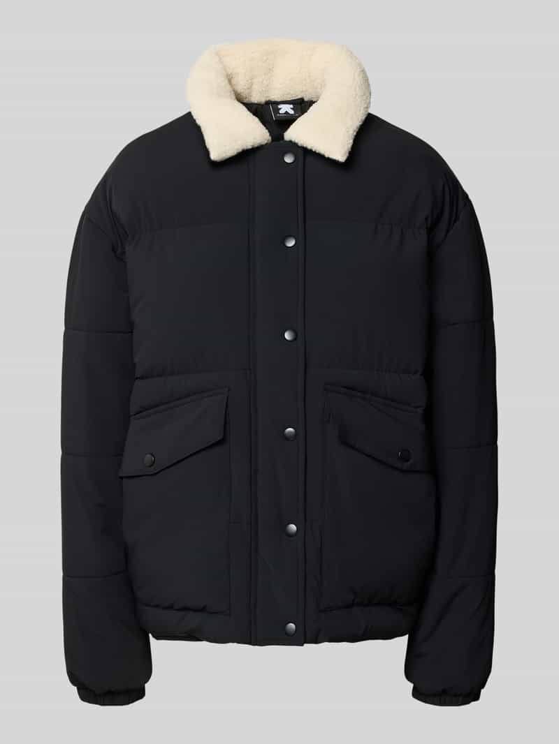 Karo Kauer Overized jack met omgeslagen kraag van teddyfleece