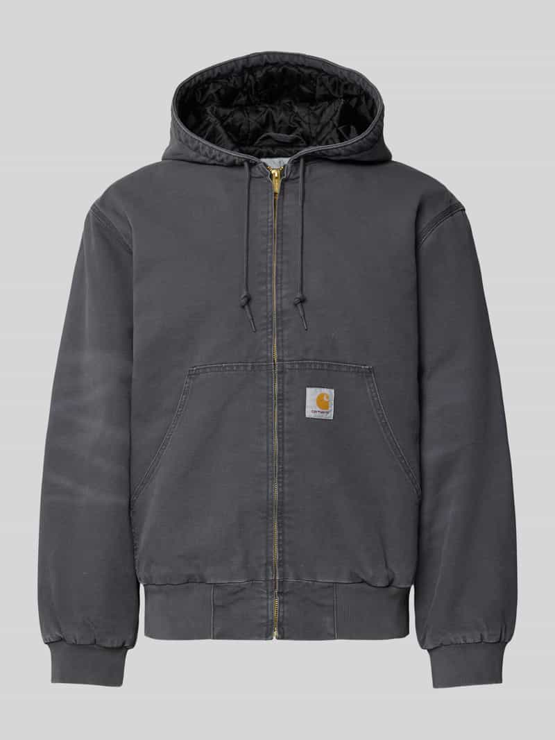 Carhartt Work In Progress Jack met kangoeroezak en labeldetail