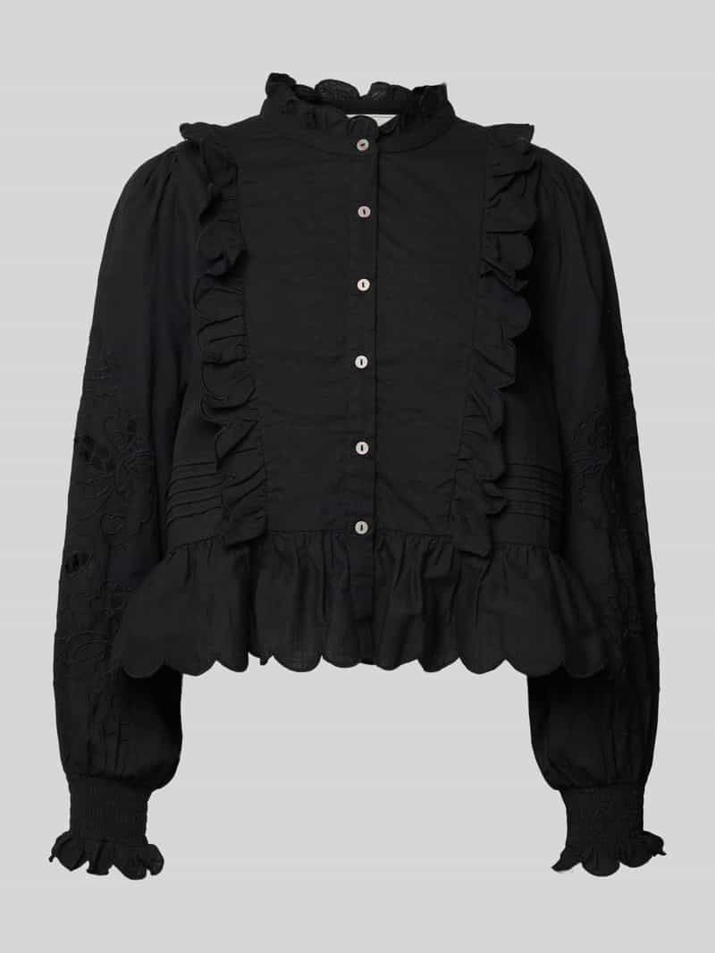 NEO NOIR Blouse met lange mouwen en knoopsluiting