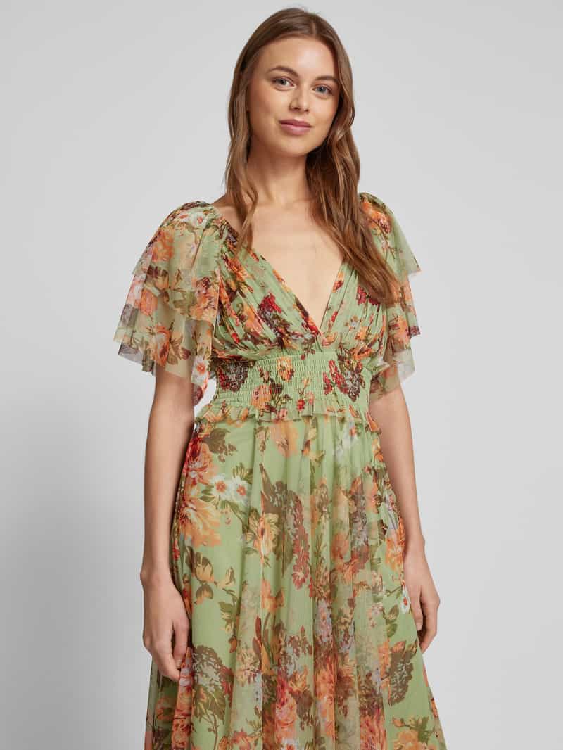 Lace & Beads Avondjurk met smokdetails