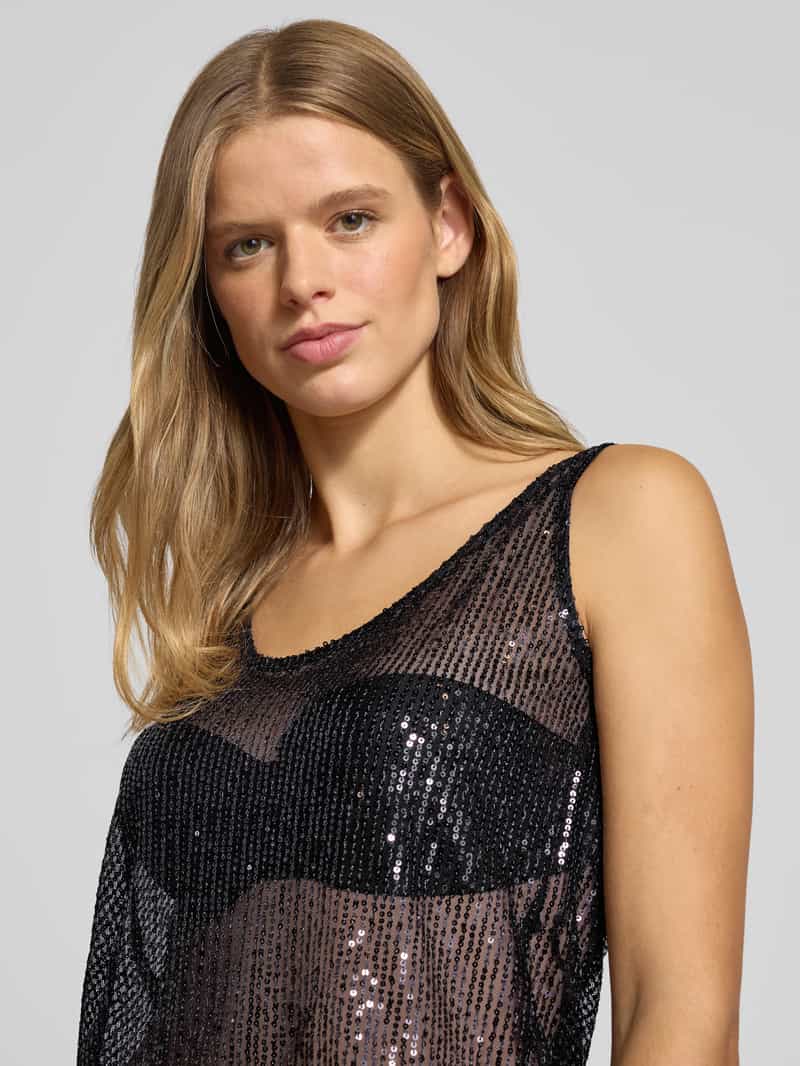 Pieces Slim fit blousetop met pailletten model 'JACK'