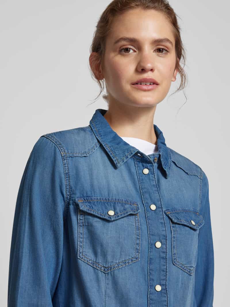 Only Jeansblouse met borstzakken model 'ALEXA'