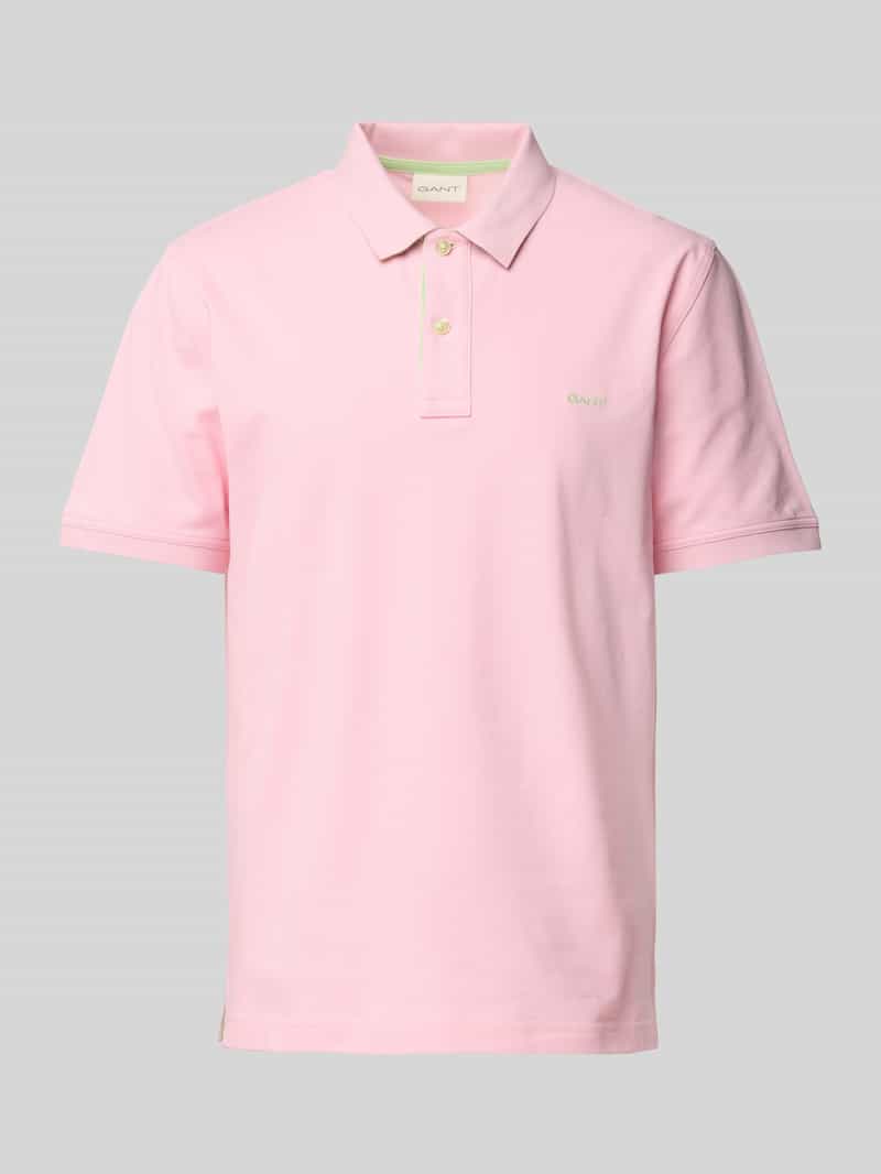 Gant Regular fit poloshirt met labelstitching