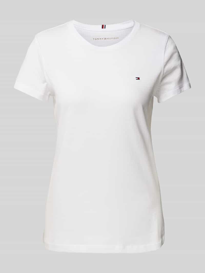 Tommy Hilfiger T-shirt HERITAGE CREW NECK TEE met -merklabel op borsthoogte