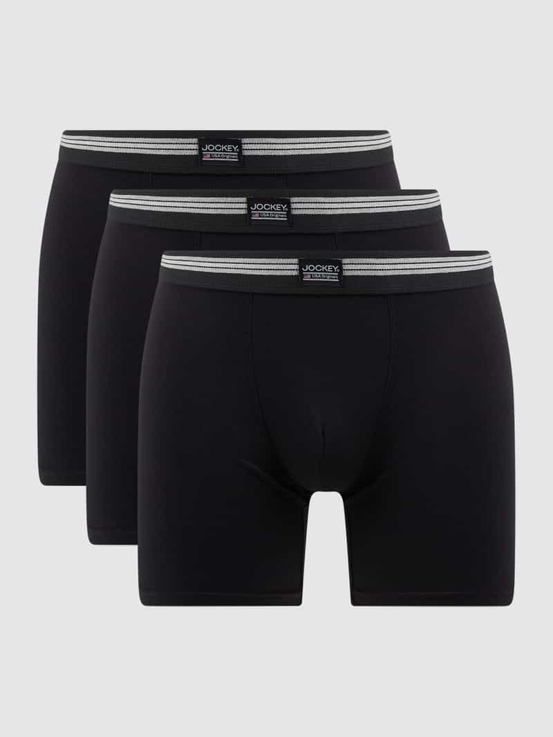Boxershort met labelpatch in een set van 3 stuks