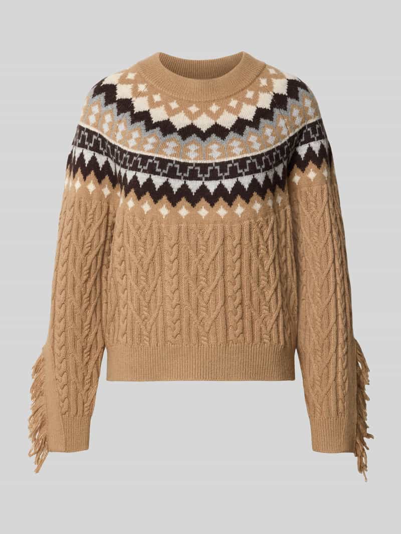 Christian Berg Woman Regular fit gebreide pullover met lanawol-aandeel