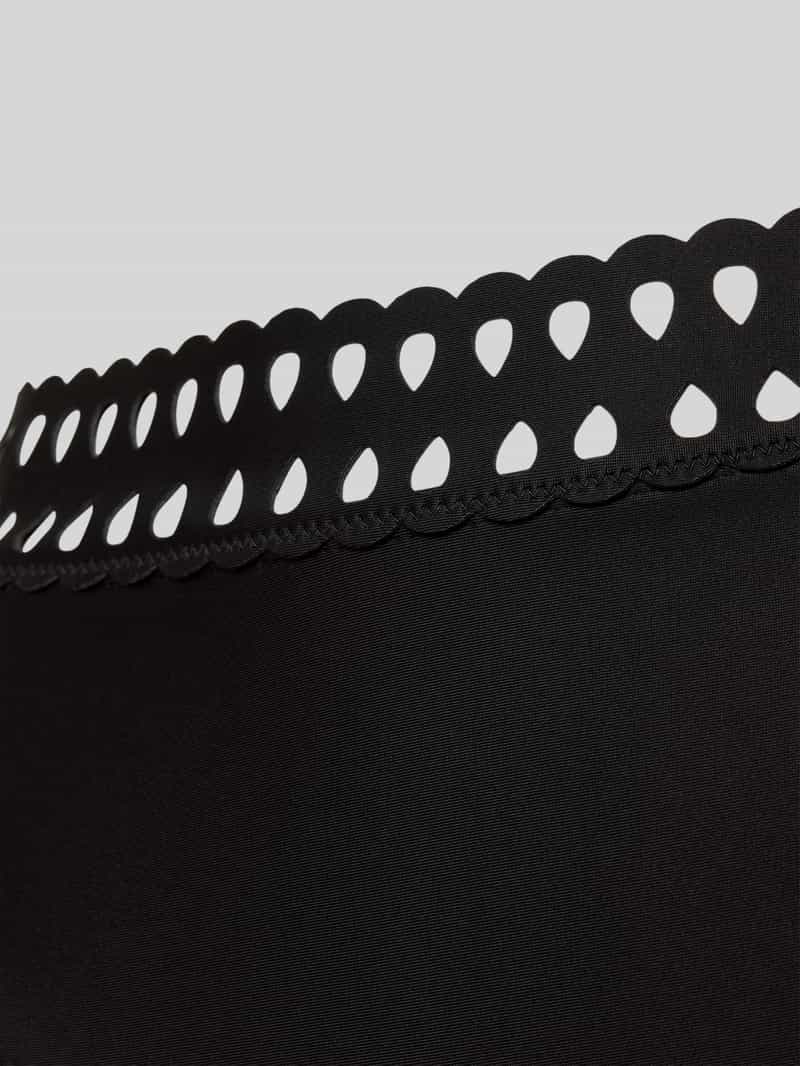 Boss High waist bikinibroekje met logo-applicatie model 'EYELET'