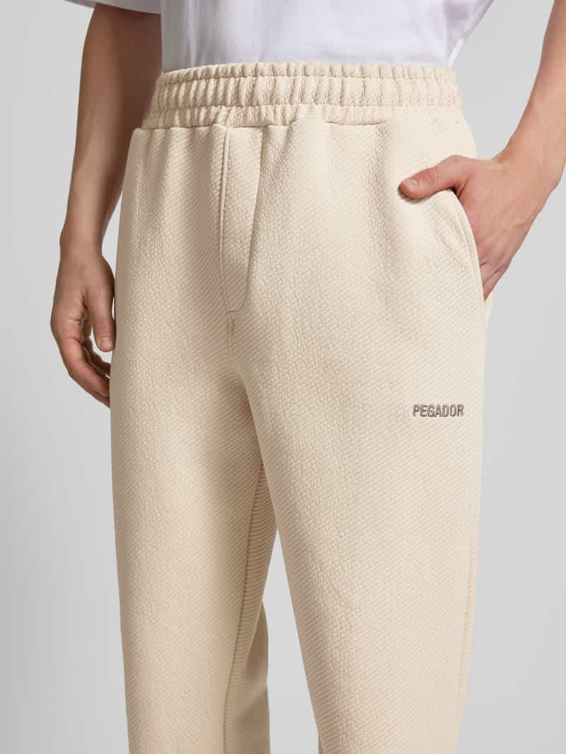 Pegador Wide leg sweatpants met structuurmotief model 'VEAL'