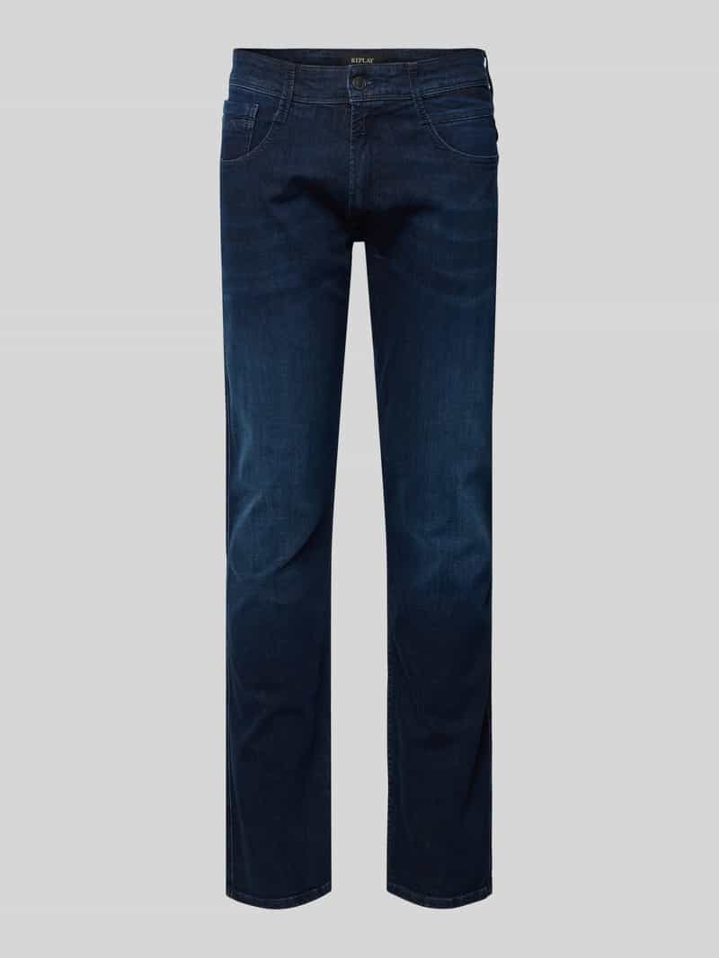 Slim fit jeans in 5-pocketmodel, model 'ANBASS'