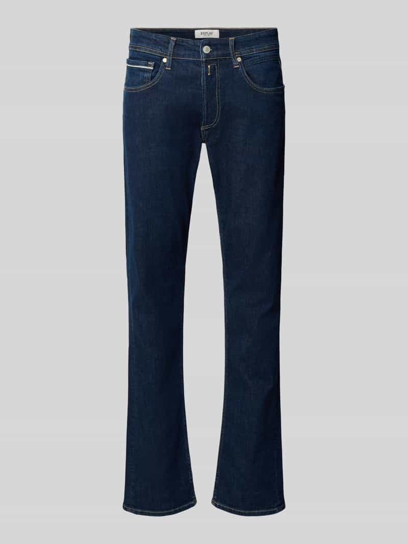 Replay Straight fit jeans met steekzakken model 'GROVER'