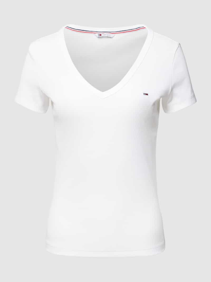 Tommy Jeans T-shirt met labelstitching